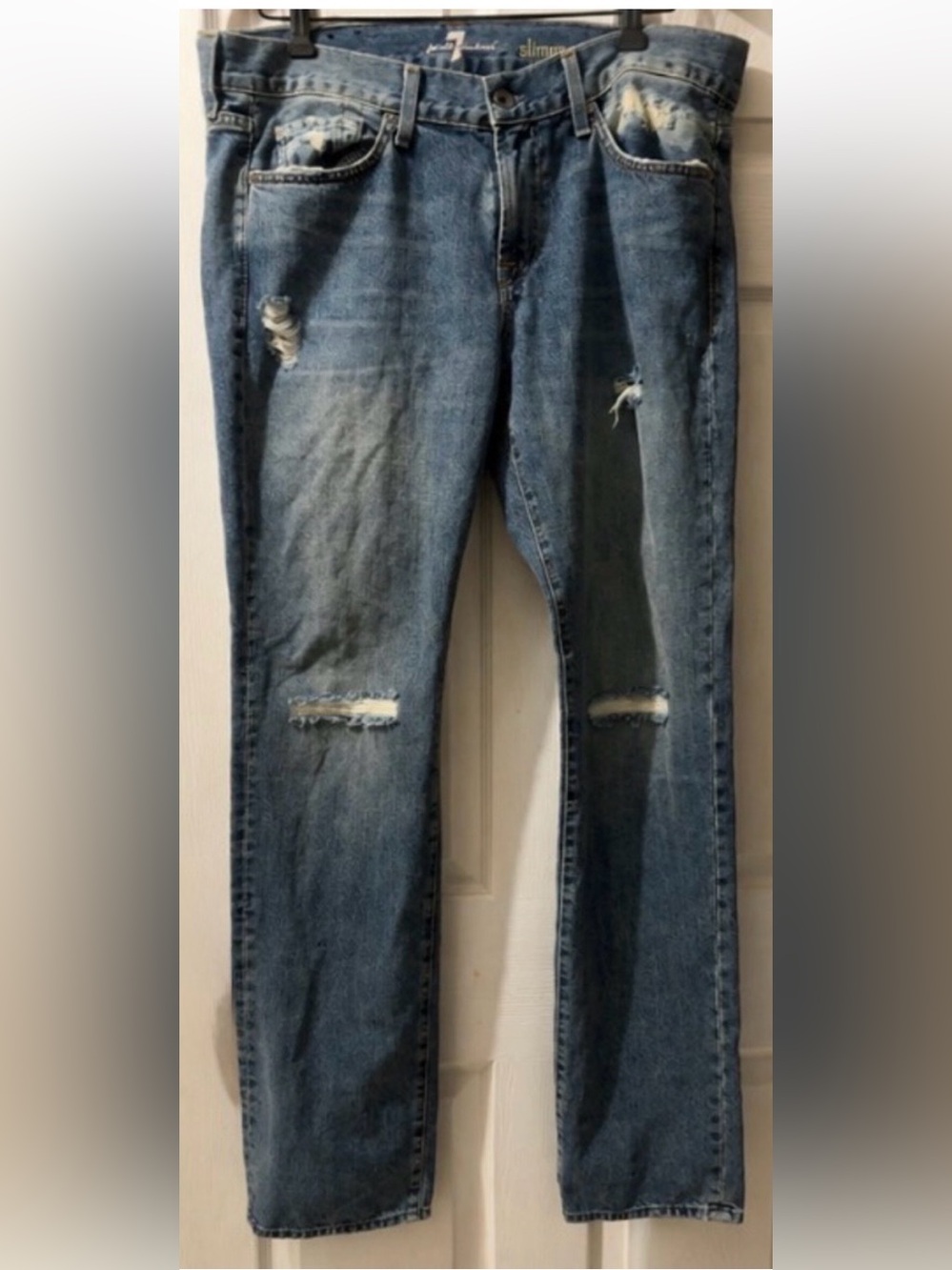 7 For All Mankind Slimmy Men’s Distressed Jeans